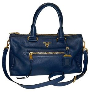 Prada Bleuette Vitello Daino Bauletto
